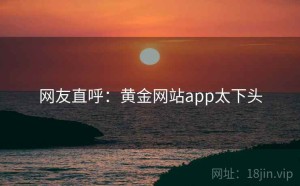 网友直呼：黄金网站app太下头