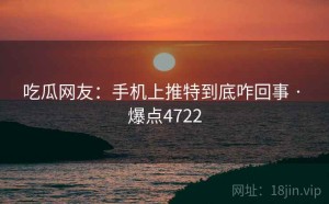 吃瓜网友：手机上推特到底咋回事 · 爆点4722